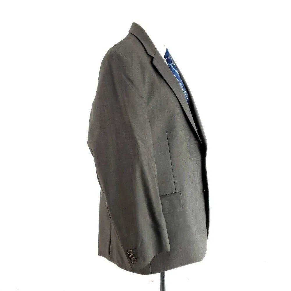 Savile Row Alexandre London Wool 2 Button Blazer 44R Beige Birdseye‎